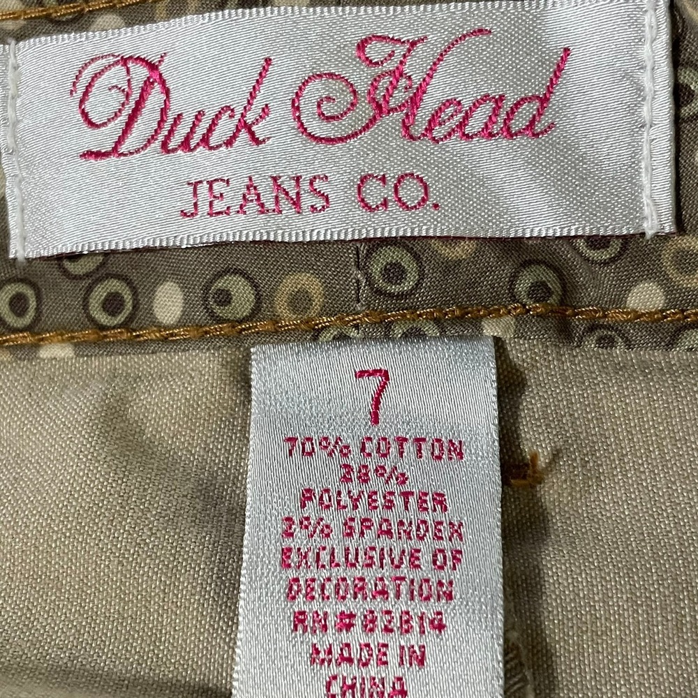 Duck Head Corduroy Mini Skirt Womens 7 Tan Good Vintage Y2K Embroidered Pockets - Picture 4 of 10